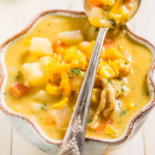 Loaded Cheesy Chicken Potato Chowder