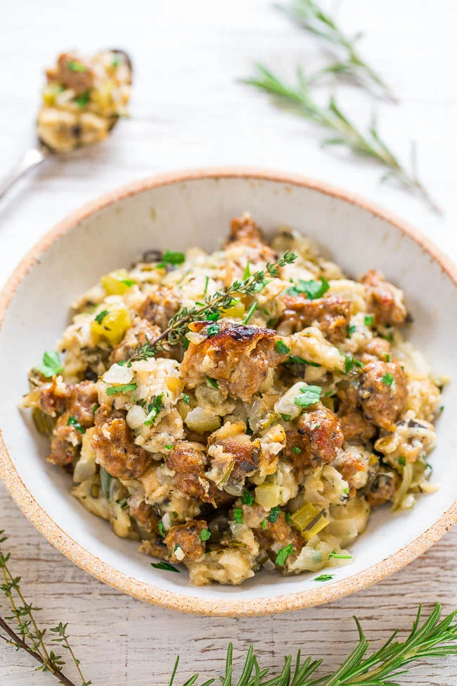 Slow Cooker Sausage Stuffing