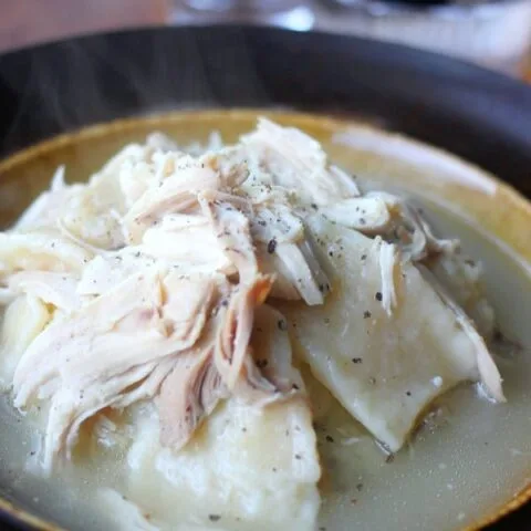 Homemade Chicken and Flat Dumplings