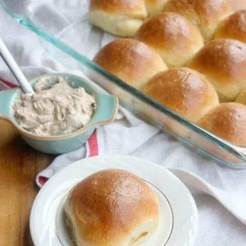 Soft Sour Cream Dinner Rolls with Cinnamon Butter