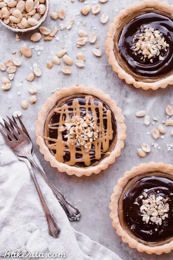 Chocolate Peanut Butter Caramel Tarts