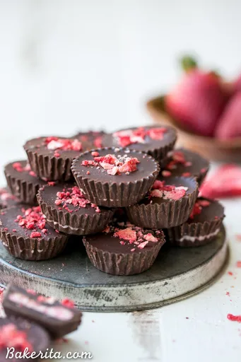Chocolate Strawberry Cups (Gluten Free, Paleo + Vegan)