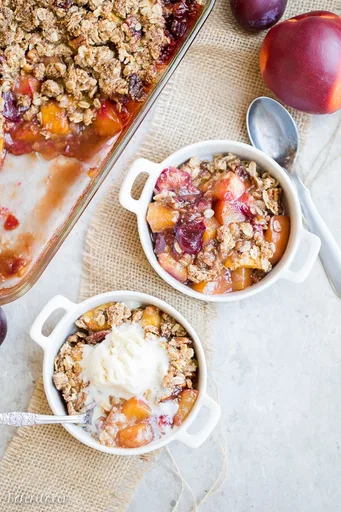 Summer Stone Fruit Crisp (Gluten Free + Vegan)