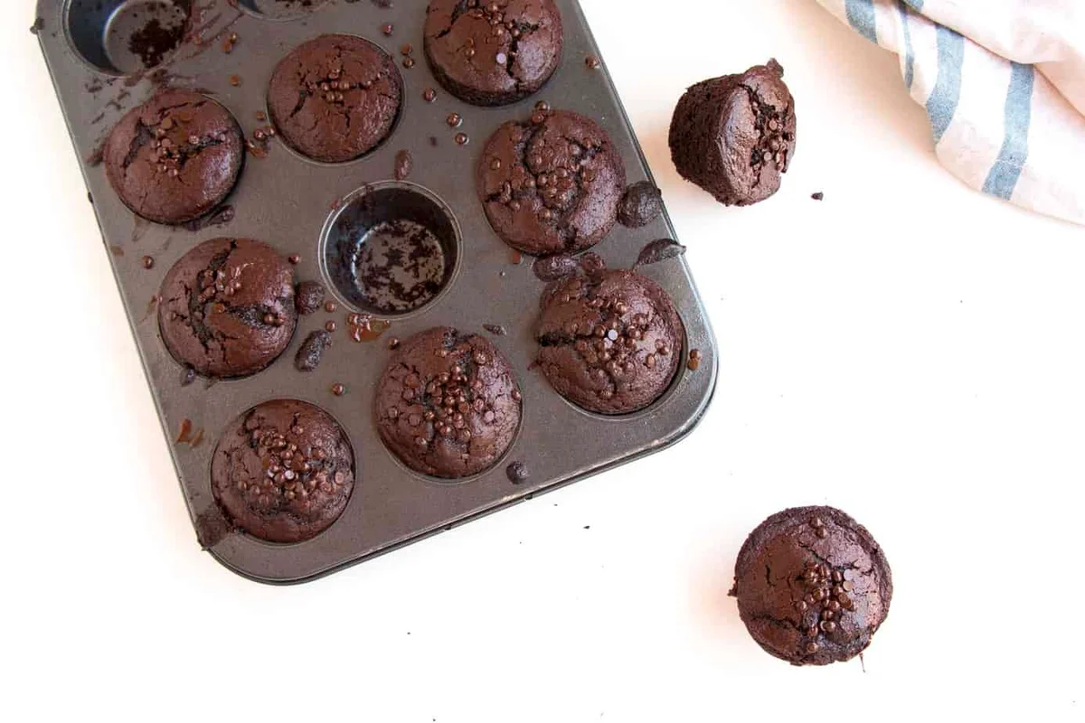 Dark Chocolate Vegan Muffins