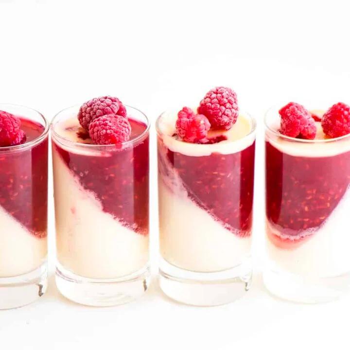 Raspberry Jelly Panna Cotta