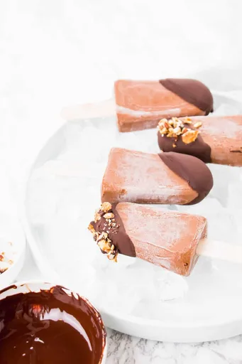 Vegan Chocolate Protein Popsicles