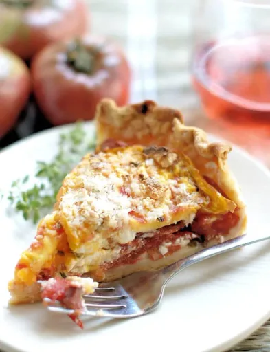 Receta de tarta de tomates heirloom
