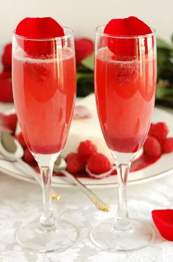 Raspberry Rose Bellinis