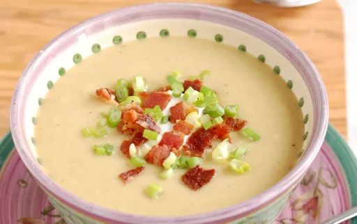 Sopa de apionabo, puerro y patata