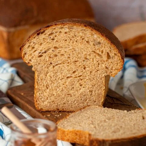 Honey Wheat Sourdough Sandwich Bread