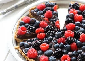 Chocolate Berry Tart (Gluten-Free, Vegan, & Paleo)