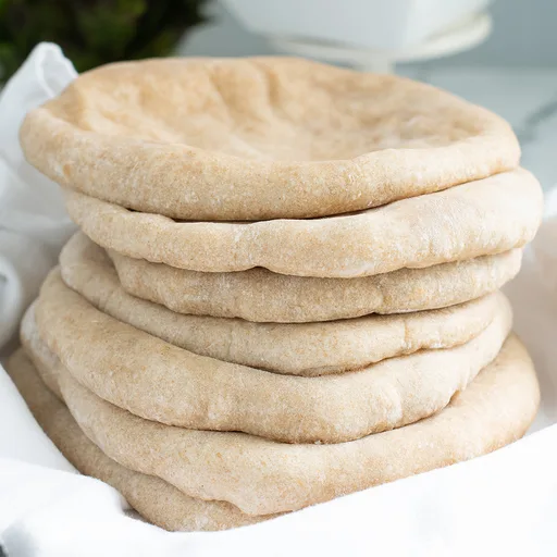 Receta de pan de pita integral de masa madre