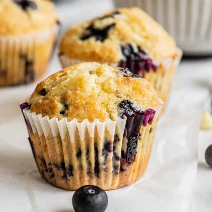 Blueberry White Chocolate Muffins