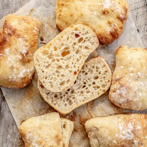 Panecillos de chapata de masa madre para sándwich