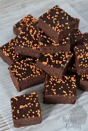 Fudge de chocolate y naranja