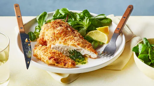 Pollo a la Kiev en freidora de aire