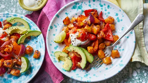 Gnocchi asados con chipotle y pimientos en freidora de aire