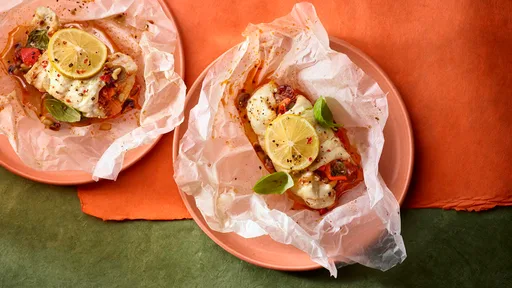 Bacalao en papillote en freidora de aire