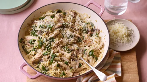 Creamy chicken orzo