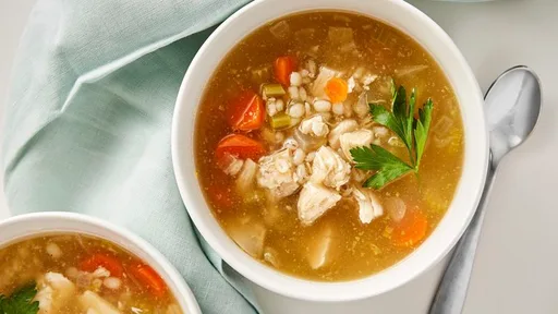 Sopa de pavo de sobras