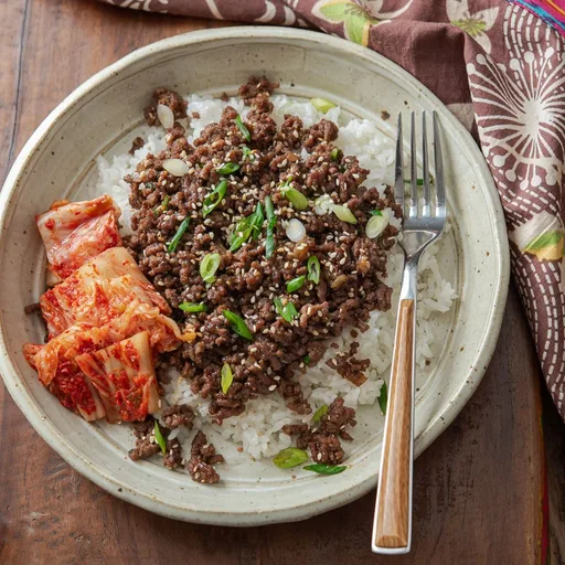 Ground Beef Bulgogi (Easy Korean Beef Bowl)