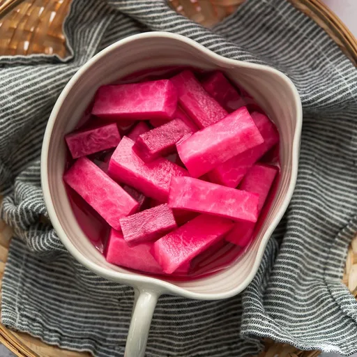Korean Pink Pickled Radish