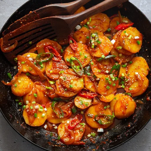 Spicy Braised Potatoes (Maeun Gamja Jorim)