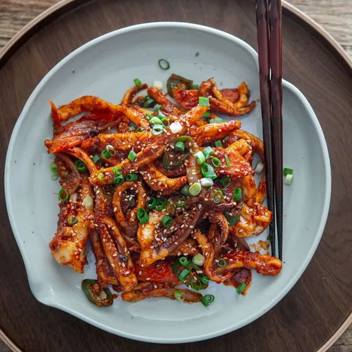 Ojingeo Bokkeum (salteado coreano de calamar picante)