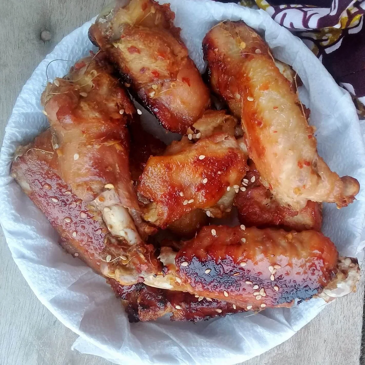 Chilli, ginger and garlic baked chicken wings