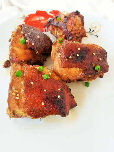 Pollo al horno con jengibre y ajo