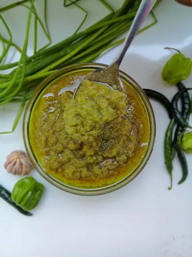 Ghanaian green pepper sauce - shito (Kpakoshito sauce)