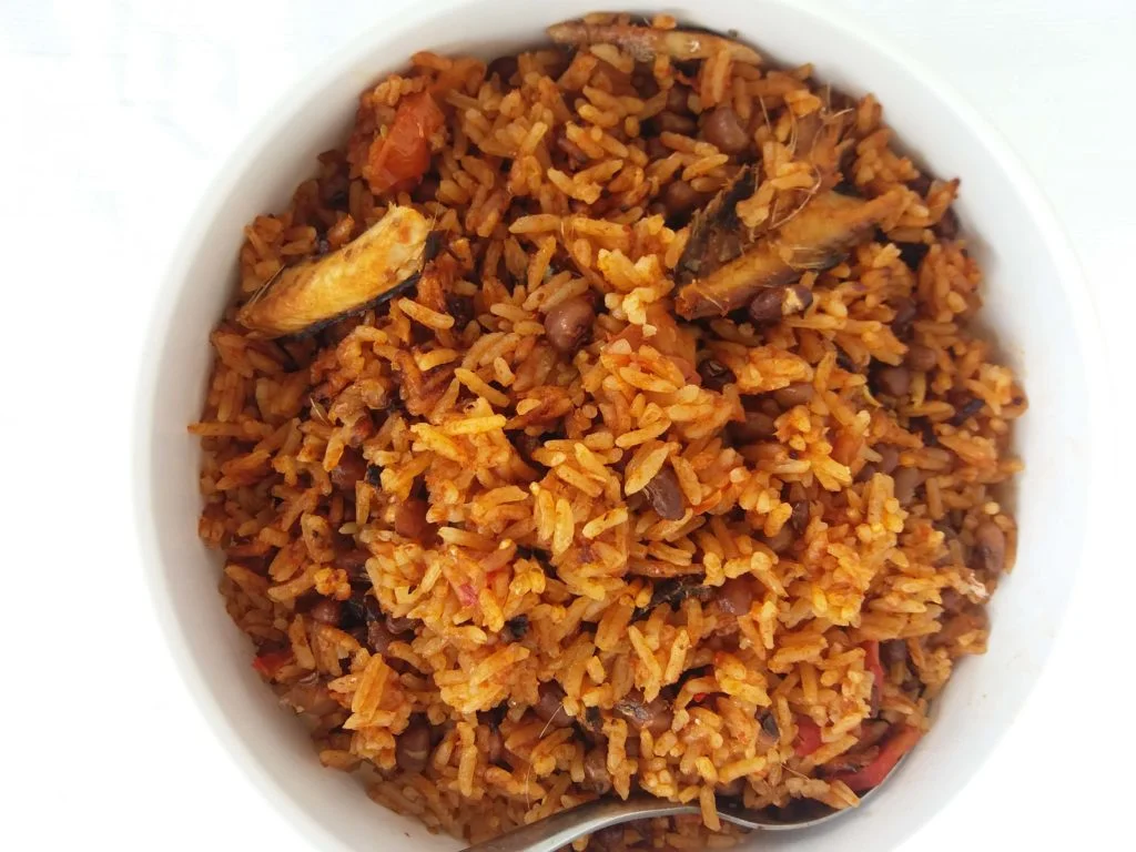 Beans and herrings jollof