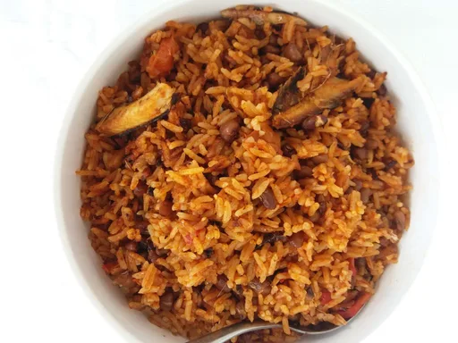 Beans and herrings jollof