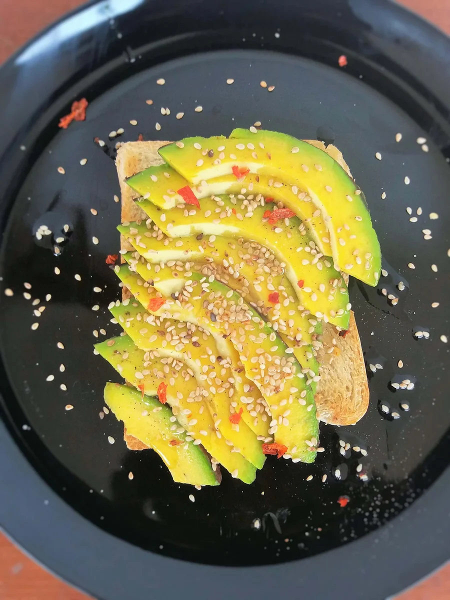 Sesame avocado on toast