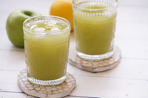 Receta de zumo de manzana verde