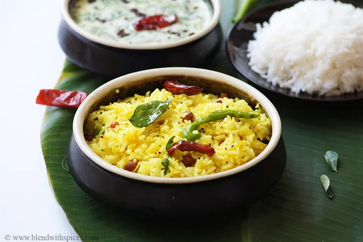 Mamidikaya Pulihora - Raw Mango Rice Recipe
