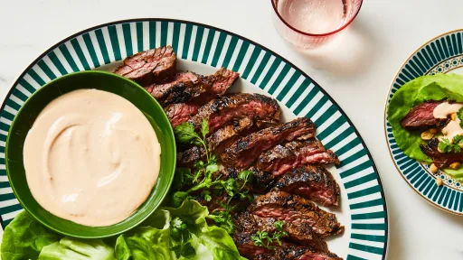 Sweet-and-Spicy Steak Lettuce Wraps