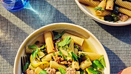 Wilted Escarole & Lemony Sausage Pasta