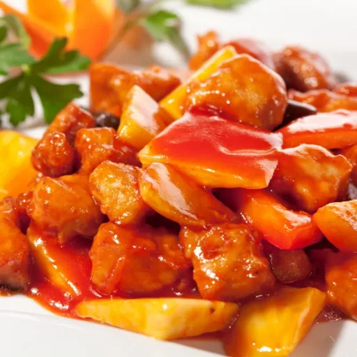 Cerdo en salsa agridulce