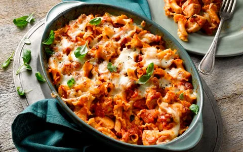 Chicken Pasta Bake with Mozzarella