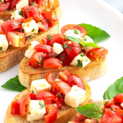 Bruschetta fácil con mozzarella