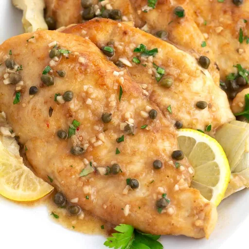 Simple Chicken Piccata with Artichokes and White Wine