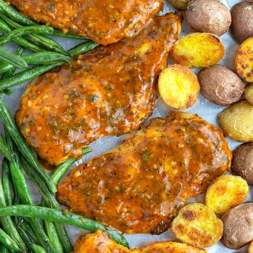 Honey Mustard Sheet Pan Chicken and Vegetables