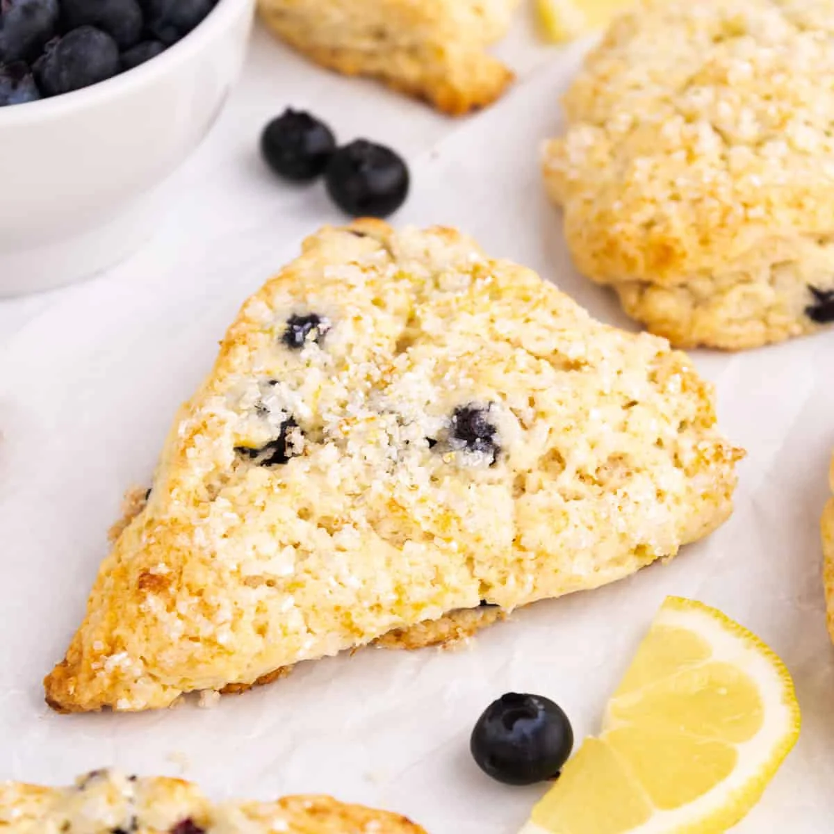 Tender Lemon Blueberry Scones Recipe (Easy!)