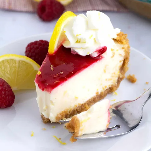 Receta de tarta de limón y frambuesa con leche condensada