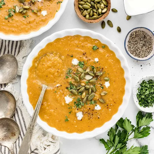 Roasted Butternut Squash Soup Recipe (Minimal Chopping!)