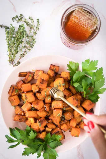 Calabaza butternut en freidora de aire