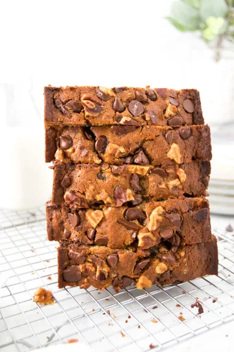 Chocolate Chip Banana Bread with Walnuts