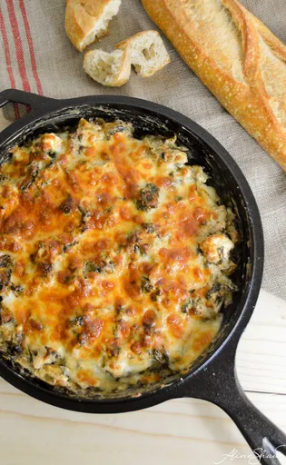 Cheesy Collard Greens Dip