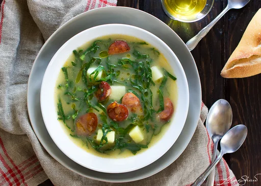 Receta de caldo verde - Sopa verde portuguesa